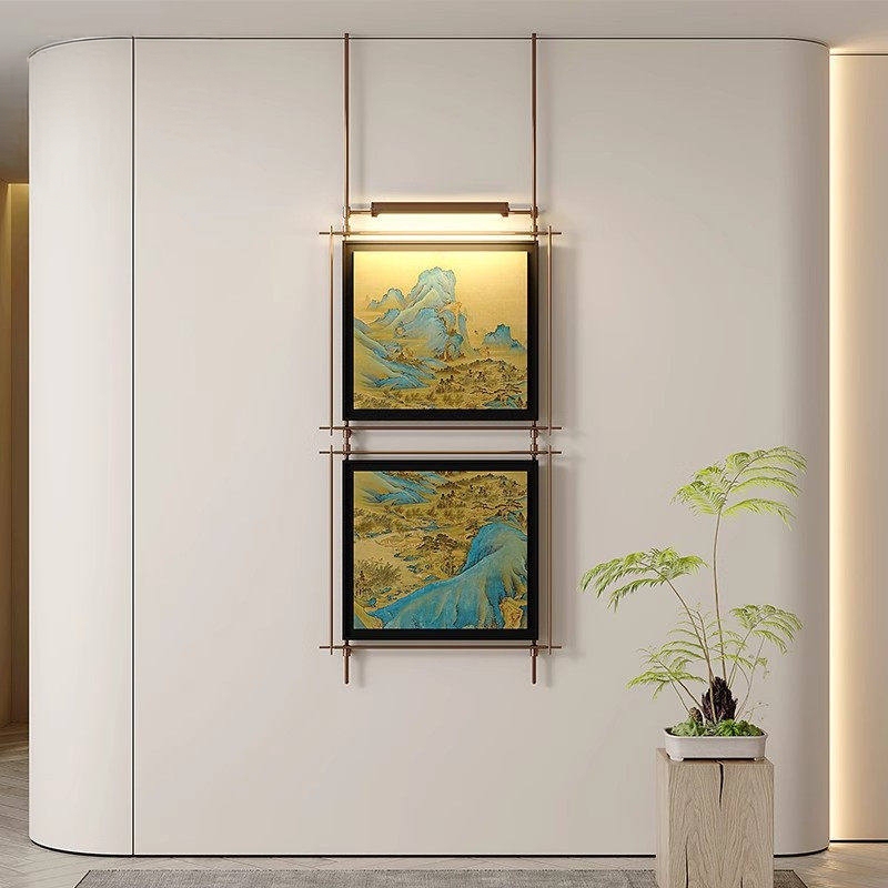 Vintage-Style Living Room Entrance Metal Hanging Rod Picture Frame Hotel Restaurant Background Wall Decoration Iron Art Rod Installation Painting Vintage-Style Living Room Entrance Metal Hanging Rod Picture Frame Hotel Restaurant Background Wall Decoration Iron Art Rod Installation Painting