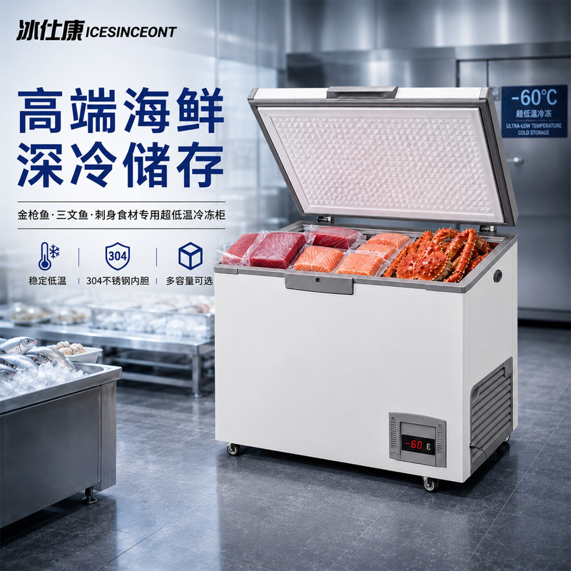 Bingshikang Ultra-Low Temperature Freezer Cabinet for Commercial Use, with Temperatures Ranging from Minus 15 to 50 Degrees, 304 Stainless Steel Inner Wall, Fresh-Keeping Freezer Bingshikang Ultra-Low Temperature Freezer Cabinet for Commercial Use, with Temperatures Ranging from Minus 15 to 50 Degrees, 304 Stainless Steel Inner Wall, Fresh-Keeping Freezer
