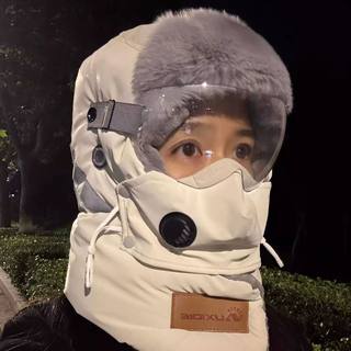 Electric car hat autumn and winter plus velvet and thickening, windproof and rainproof