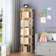 Solid Wood Rotating Bookshelf, Simple Floor-Standing Design for Home Use, Children's Picture Book Rack, Storage Shelf, Student Bedroom 360-Degree Small Bookcase