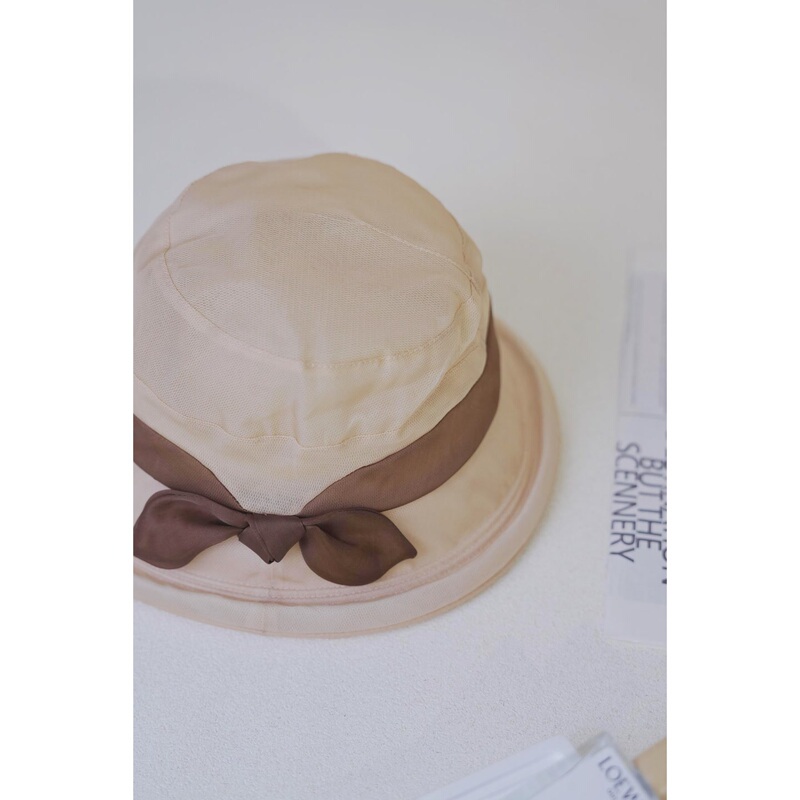 Xizi/Silk [Chasing the Light] Bowknot Age-Reducing Lightweight High-Temperature Outdoor Sun Protection Hat/Mzbt002