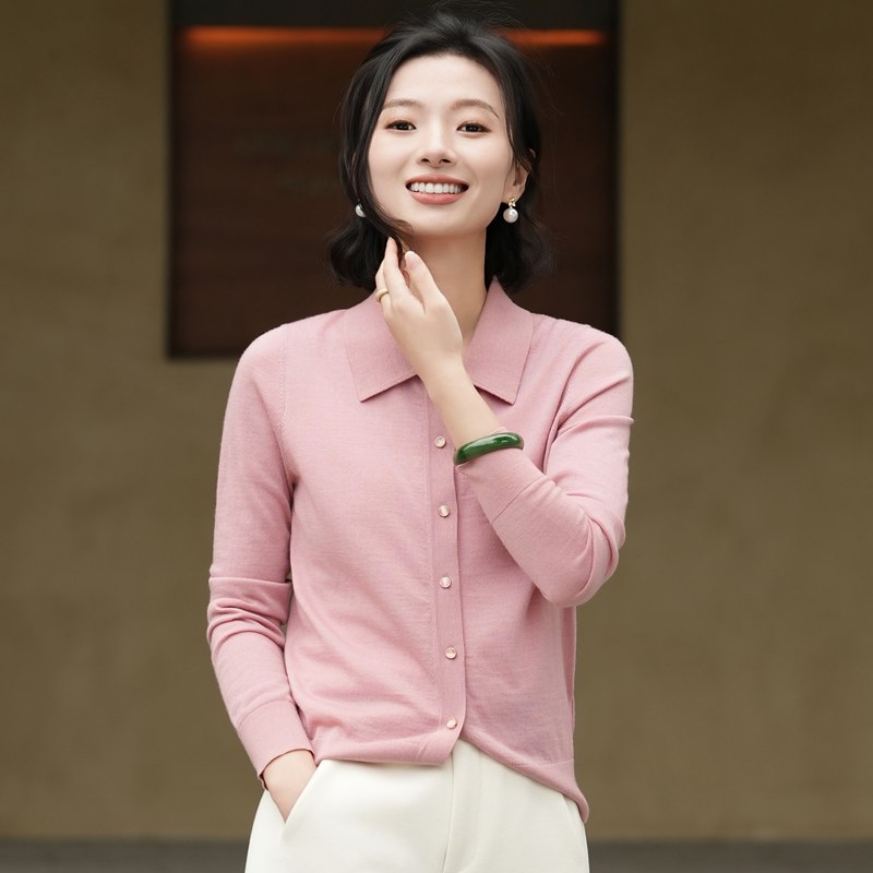 Xizi/[Memphis] Ultra-Fine 48-Count German Yangzi Yarn Wool Polo Knit Sweater for Spring/Mshy0154