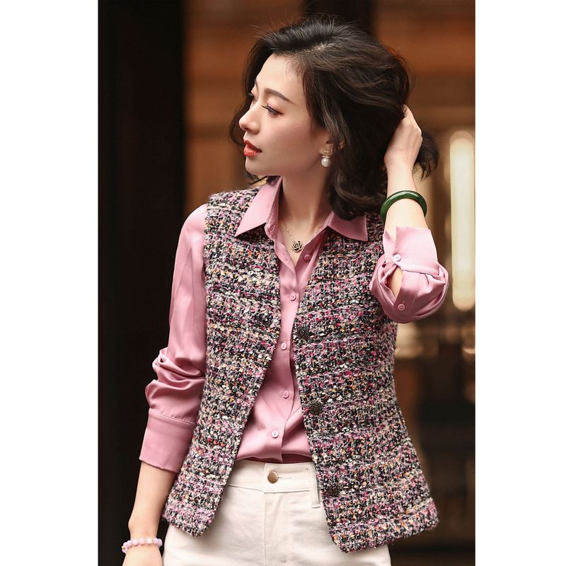 Xizi/[Carnival] Vintage Tweed High-End Slim-Fit Short Chanel-Style Vest/Mjhc325