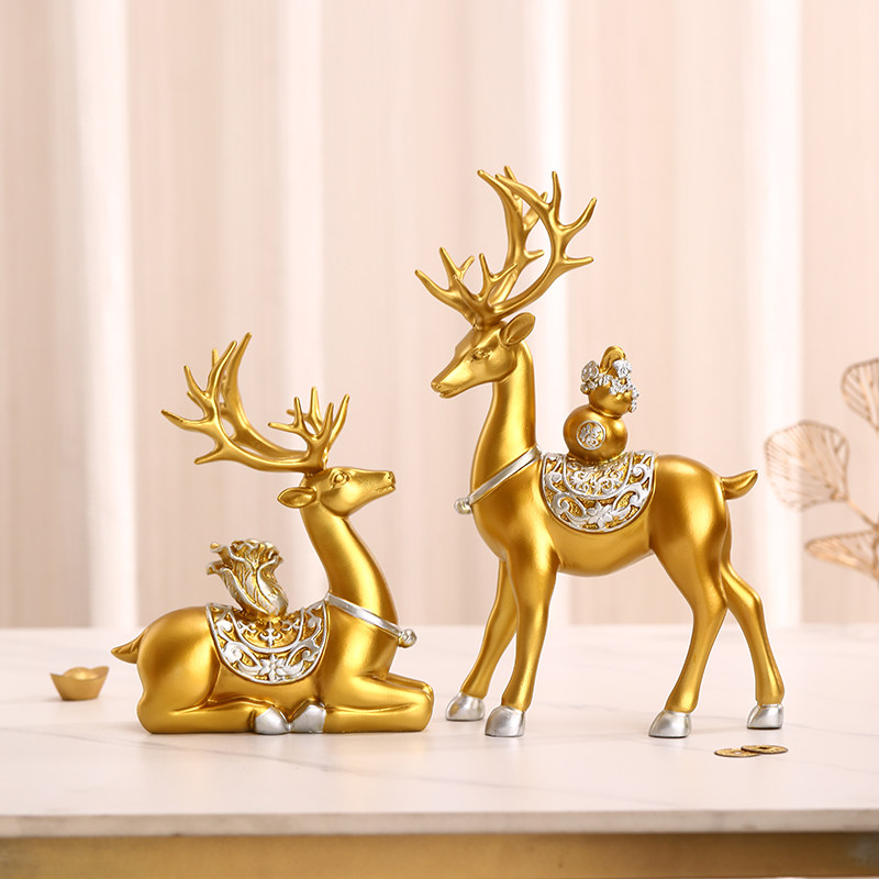 Креативное украшение в виде счастливого оленя, винный шкаф для гостиной, крыльцо, мебель для дома, ТВ-шкаф, украшение Фулу, подарок на новоселье в новом доме