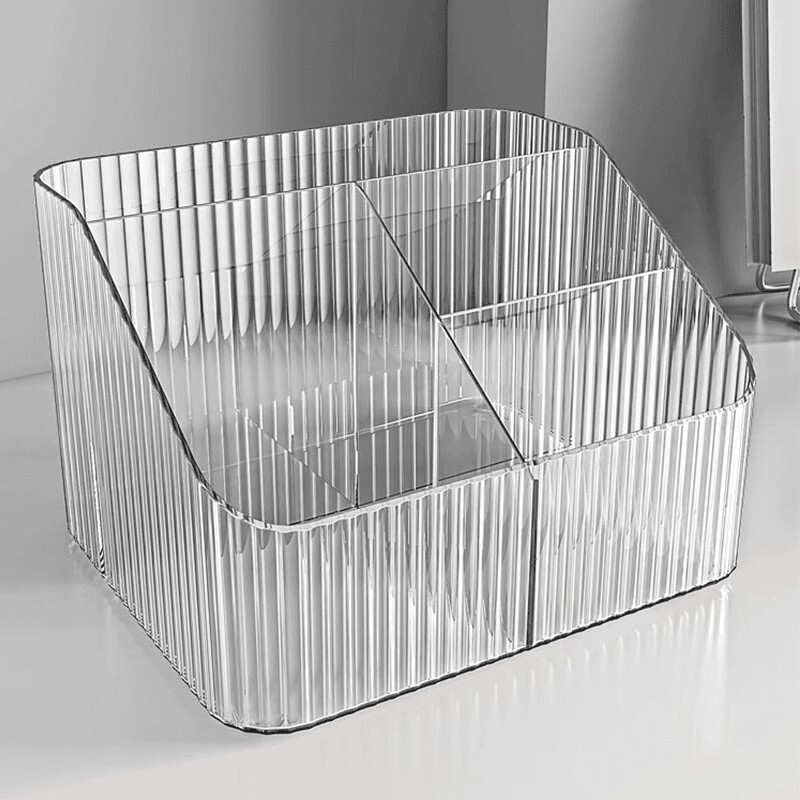 Desktop Cosmetics Storage Box Acrylic Transparent Plastic Box Compartment Box Dormitory Makeup Brush Holder Pen Holder X2 Desktop Cosmetics Storage Box Acrylic Transparent Plastic Box Compartment Box Dormitory Makeup Brush Holder Pen Holder X2