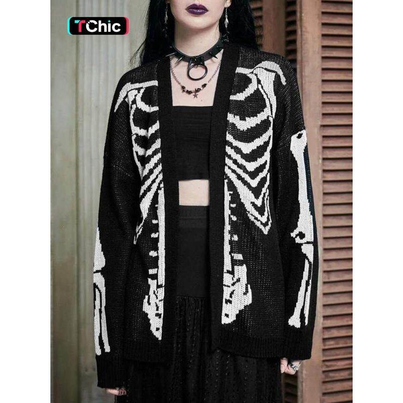 J 24568 Halloween Jacquard Knit Cardigan