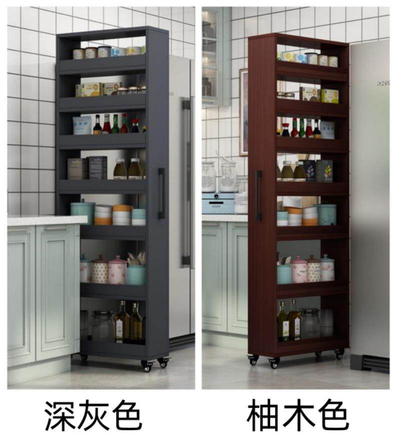 Шкаф Шлица 定制置物柜书架侧抽拉式收纳柜夹缝窄缝厨房省空间大容量柜多功能 No brand