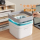 Jia Bangshou 2025 New Model Desktop Thickened Flip-Top Trash Can for Home Use, High Aesthetic Value with Lid, Dining Table and Living Room Storage Box