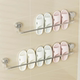 Bathroom No-Drill Towel Rack Stainless Steel Extendable Rotating Suction Cup Towel Bar Single Rod Storage Rack