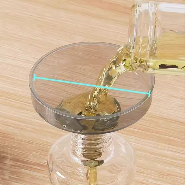 Funnel for Home Kitchen Use, Long Neck Plastic Funnel with Various Opening Sizes for Milk Powder, Oil Pouring, Food-Grade Liquor Funnel, Liquor Dispenser