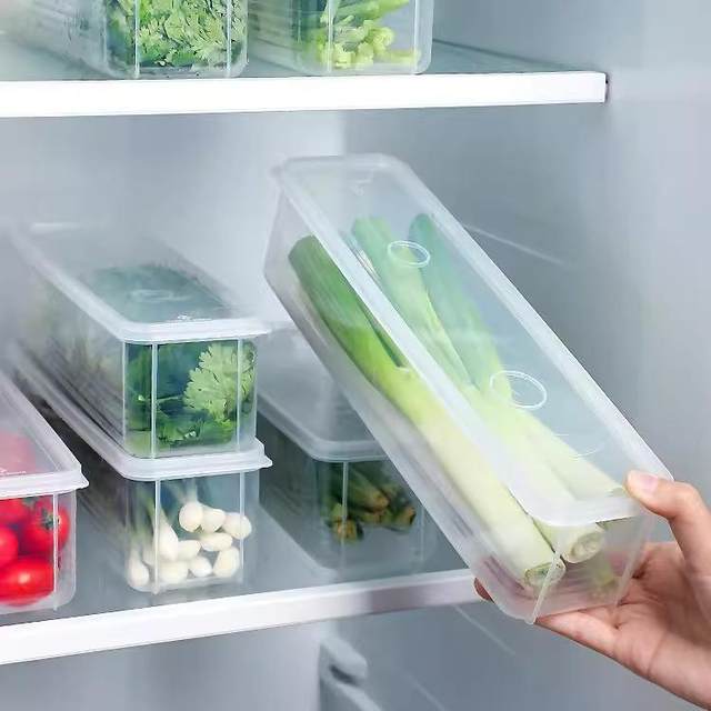 Cilantro and Green Onion Storage Box, Refrigerator Cilantro Whole Stem Preservation Tool, Thickened Version, Noodle and Egg Prep Preservation, Sealed Container