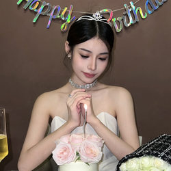 생일 머리띠 공주 머리 장식 신부 웨딩 크라운