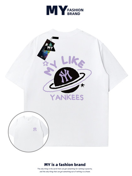 2025夏季新款国风印花潮牌短袖纯棉上衣T恤男女同款2