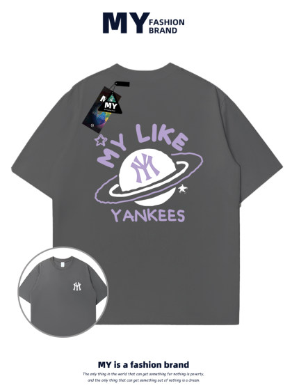 2025夏季新款国风印花潮牌短袖纯棉上衣T恤男女同款2