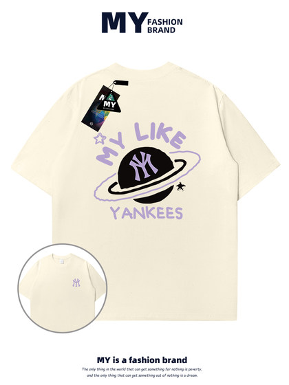 2025夏季新款国风印花潮牌短袖纯棉上衣T恤男女同款2