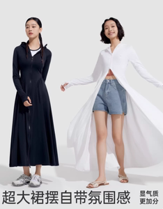 VVC防晒衣女长款夏季凉感外套冰丝防晒服透气全身户外防晒连衣裙
