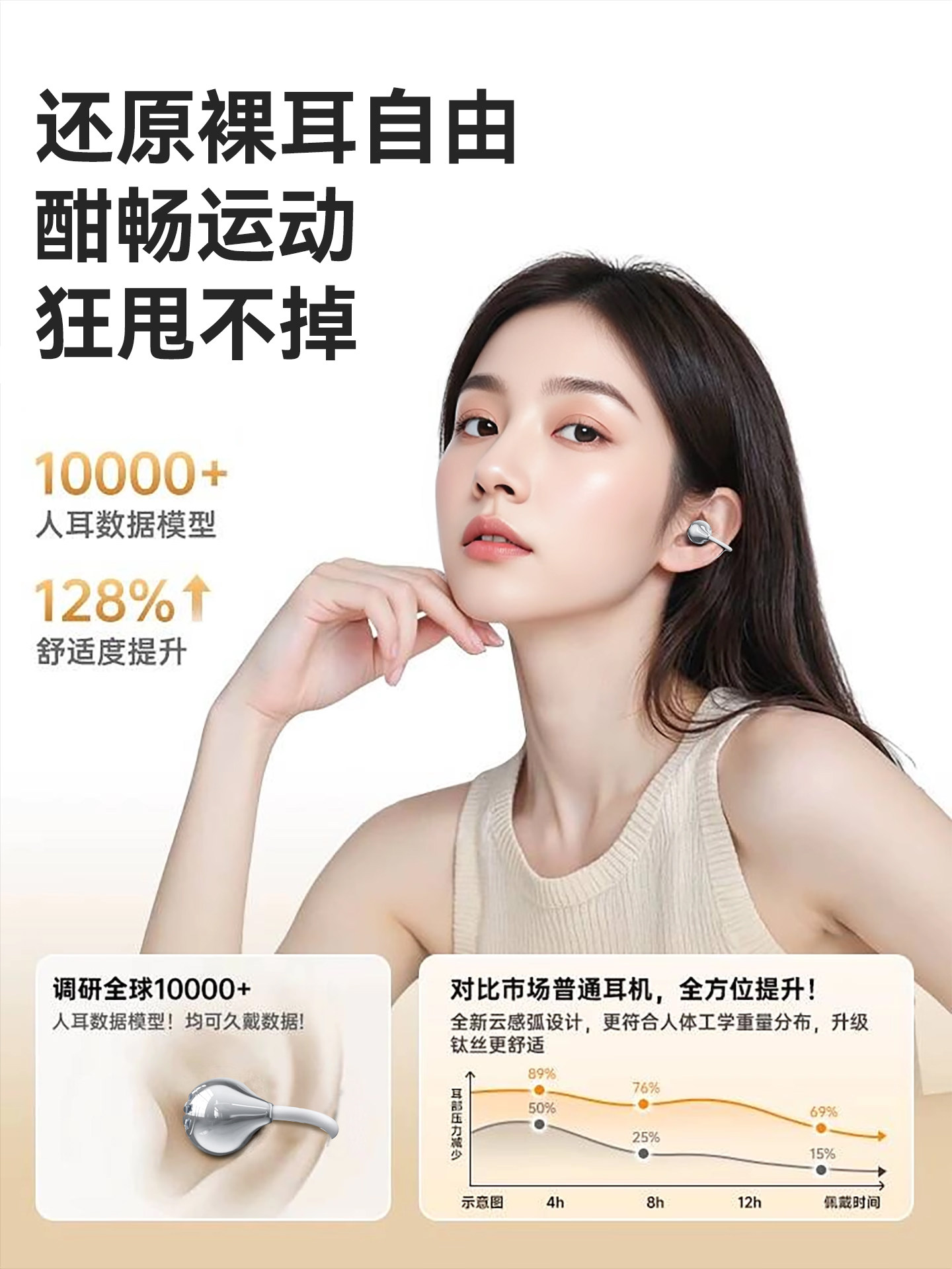 Ear Clip Bluetooth Headphones Open-Type Wireless Air Conduction Non-In-Ear Sports 2026 New Model for Women and Men Over-Ear Noise Reduction