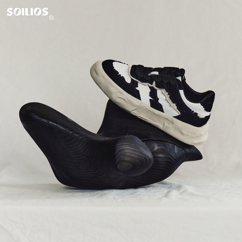 Soilios Full Leather Retro Unisex Sneakers