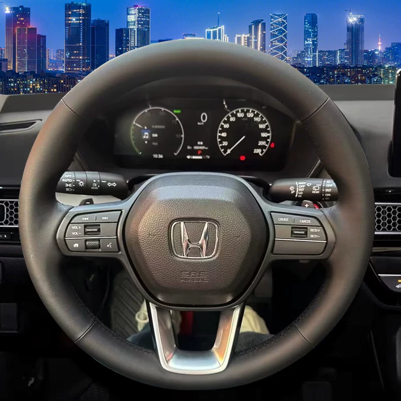 Чехол на руль из натуральной кожи ручной стежки для Honda Civic Accord Haoying XRV Binzhilingpai Honda CRV тип Geyingshipai