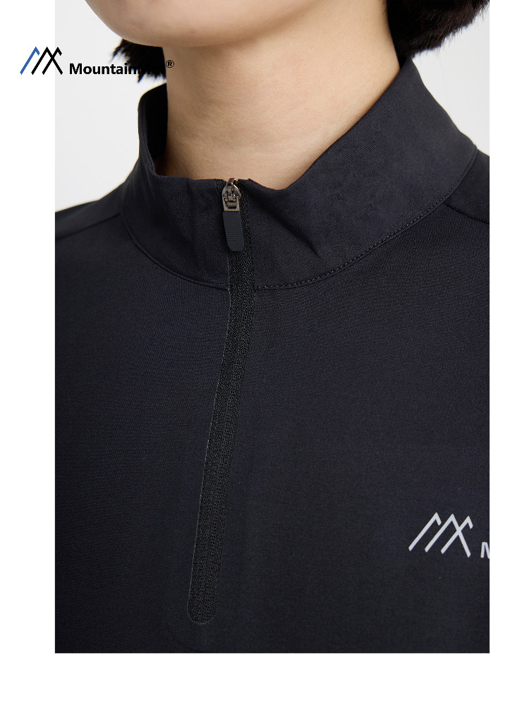 Mountainmet Outdoor Sports T-Shirt for Men and Women, Breathable, Quick-Drying, Cycling, Fitness, Hiking, Sun Protection, Short-Sleeved Stand-Up Collar