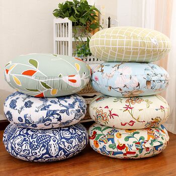 Thickened fabric removable and washable futon cushion rattan chair mat tatami bay window mat yoga mat office z room round backrest