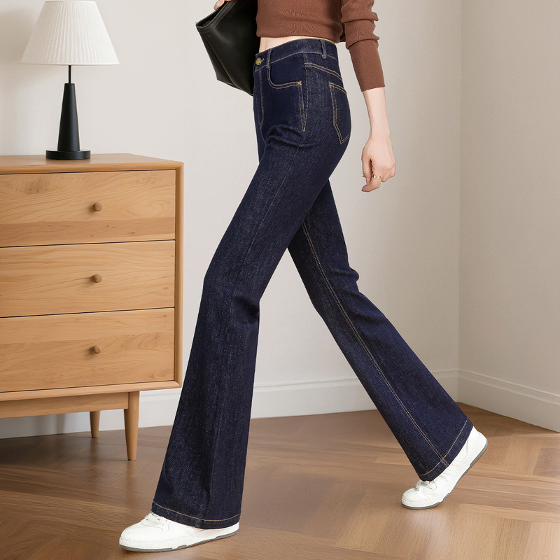 Yasi Cheng Denim Blue Stretch Flared Jeans for Women 2026 Spring and Autumn High Waist Slimming Casual Bell-Bottom Trousers Autumn Yasi Cheng Denim Blue Stretch Flared Jeans for Women 2026 Spring and Autumn High Waist Slimming Casual Bell-Bottom Trousers Autumn