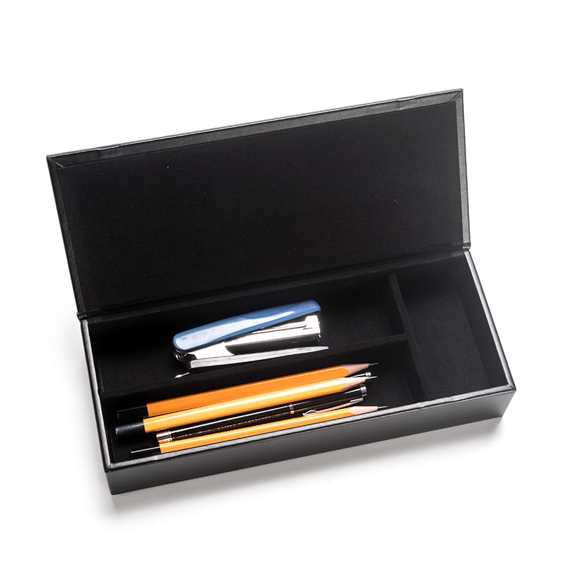 Sheng Rende Office Meeting Leather Stationery Storage Box Multifunctional Leather Creative Stationery Box Can Be Printed with Logo
