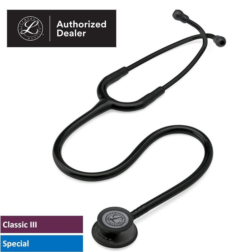 3m听诊器littmann通用第三代双面型 全黑限量版 5803