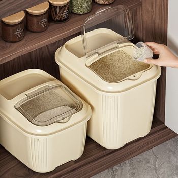 Household rice bucket 20 catties rice box moisture-proof insect-proof rice tank sealed rice bucket cat food storage storage tank 10 catties noodles bucket
