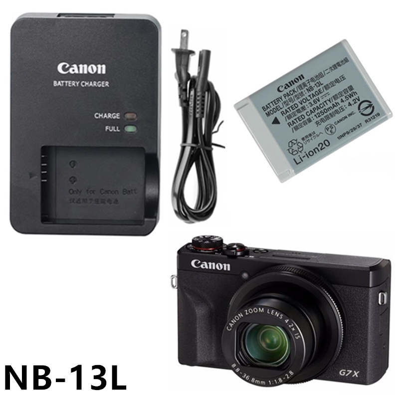 Canon G5X G5X2 G7X G7X2 G7X3 G9X G9X2 Digital Camera Nb-13L Battery + Charger