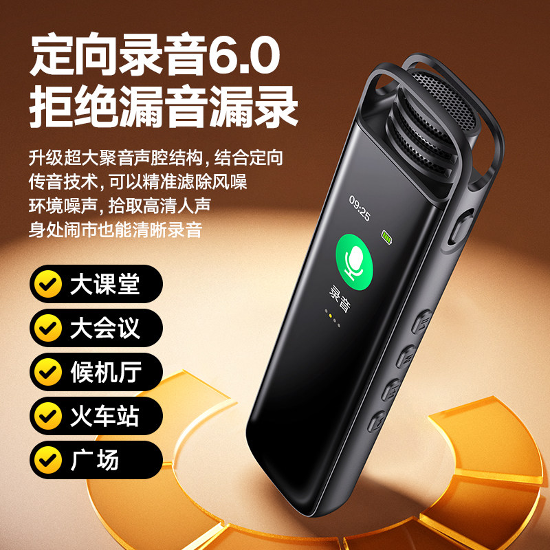 Jinzheng 2025 New Model Voice Recorder, Professional High-Definition Noise Reduction, Portable, Essential for Classes and Meetings, Can Convert to Text Device