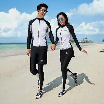 Motorcycle Riding Suit, Summer Thin Style, Unisex Snorkeling Suit, Two-Piece Surfing Sun Protection Large Size Swimming Wet Suit