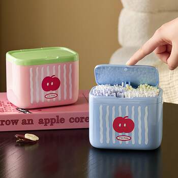 Self-Designed Automatic Lifting and Punch-Free Cotton Swab Makeup Remover Cotton Pad Storage Box for Hair Accessories and Headbands