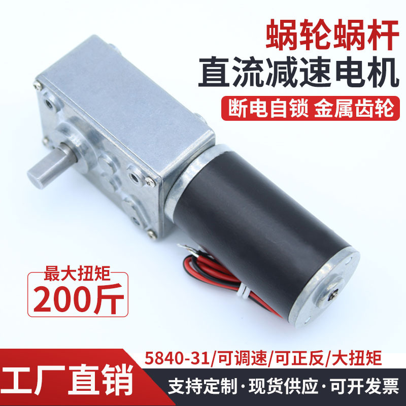 5840-31Zy Dc Worm Gear Motor High Torque All-Metal Gear Micro Motor 12V24V 5840-31Zy Dc Worm Gear Motor High Torque All-Metal Gear Micro Motor 12V24V