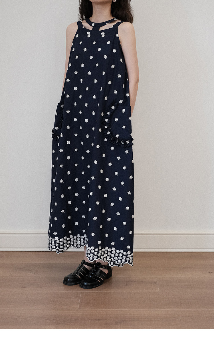 10%OFF】エスニック調レース刺繍、レトロなゆったりシルエットの花柄 