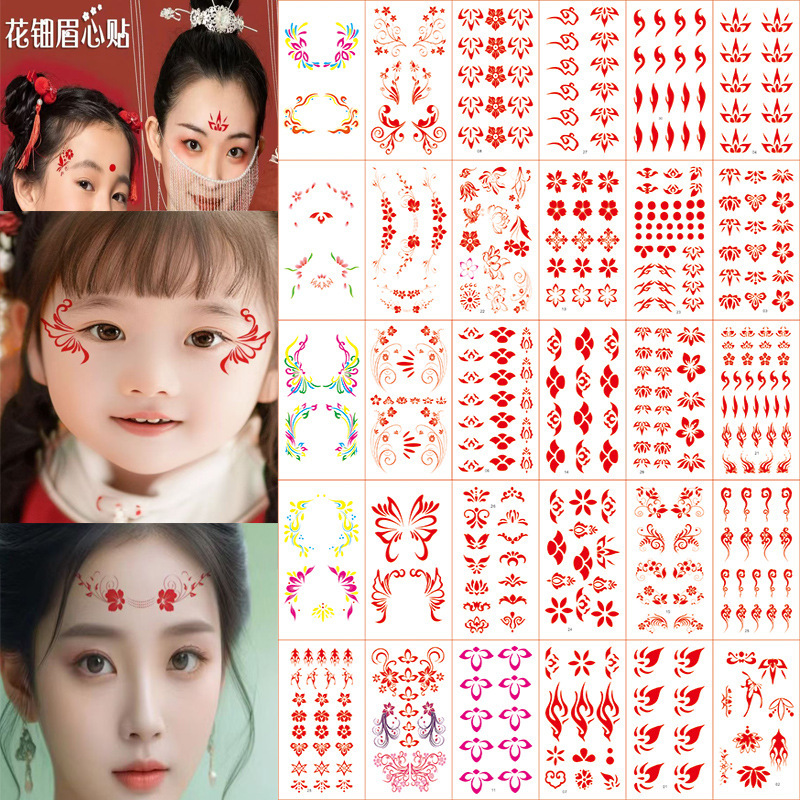 Cross-Border Japan-Korea_Tattoo Stickers Waterproof for Women 3D Colorful Black Rose Flower Butterfly Scar Cover Stickers