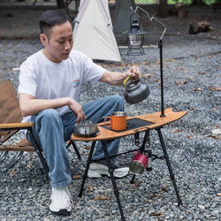 Outdoor Cooking Tea Flying Fish Tea Table Skateboard Portable Adjustable Outdoor Foldable Tea Tray Table Camping Foldable