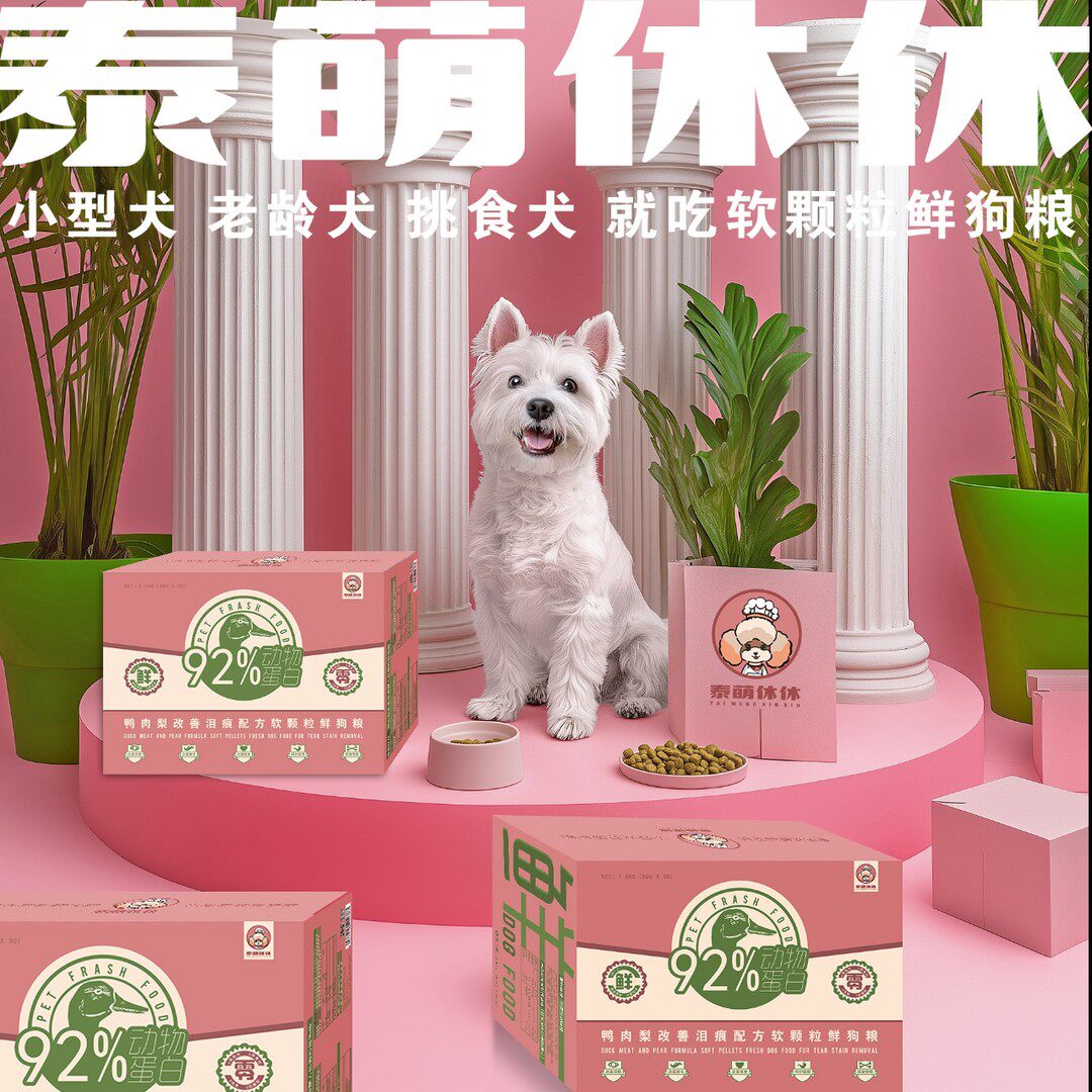 🌟泪痕克星 | 泰萌休休鸭肉梨改善泪痕配方软颗粒鲜狗粮 💖-散装犬主粮-淘宝好物网