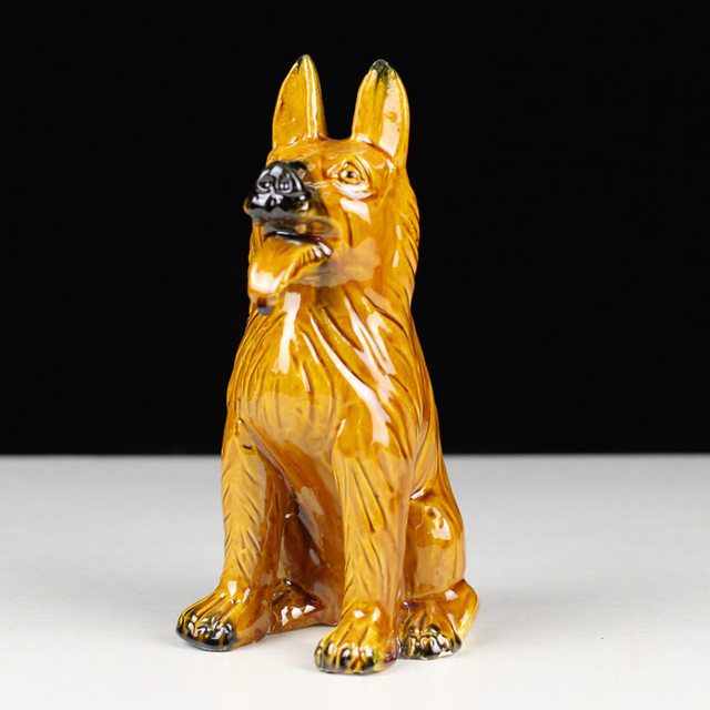 Dog Ceramic Crafts, Dog Figurines, Zodiac Dog Home Decorations, Foyer Decorations, Wolf Dog Desktop Ornaments, Lucky Dog