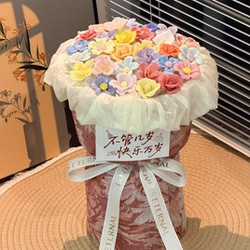 Finished Jingdezhen Ceramic Bouquet, Eternal Flower, Birthday Gift for Girls, High-End and Practical Gift for Best Friends, Mid-Autumn Festival Gift