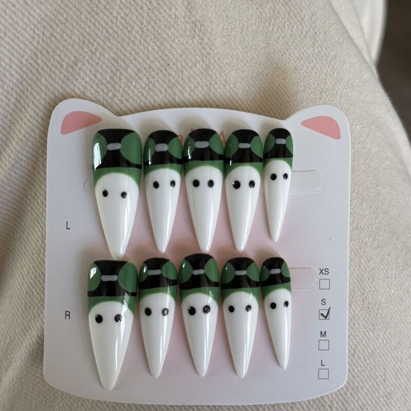 Identity V Handmade Nail Art Wearable Nails Hand-Painted Jack Luka Fog Blade Chicken Nugget Nails Abstract Anime Style Identity V Handmade Nail Art Wearable Nails Hand-Painted Jack Luka Fog Blade Chicken Nugget Nails Abstract Anime Style