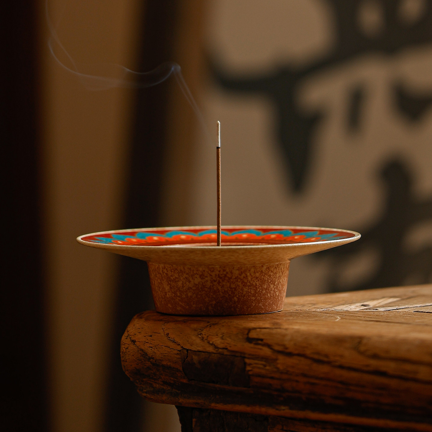 敦煌飛天仕女陶瓷香插線香爐茶道擺件