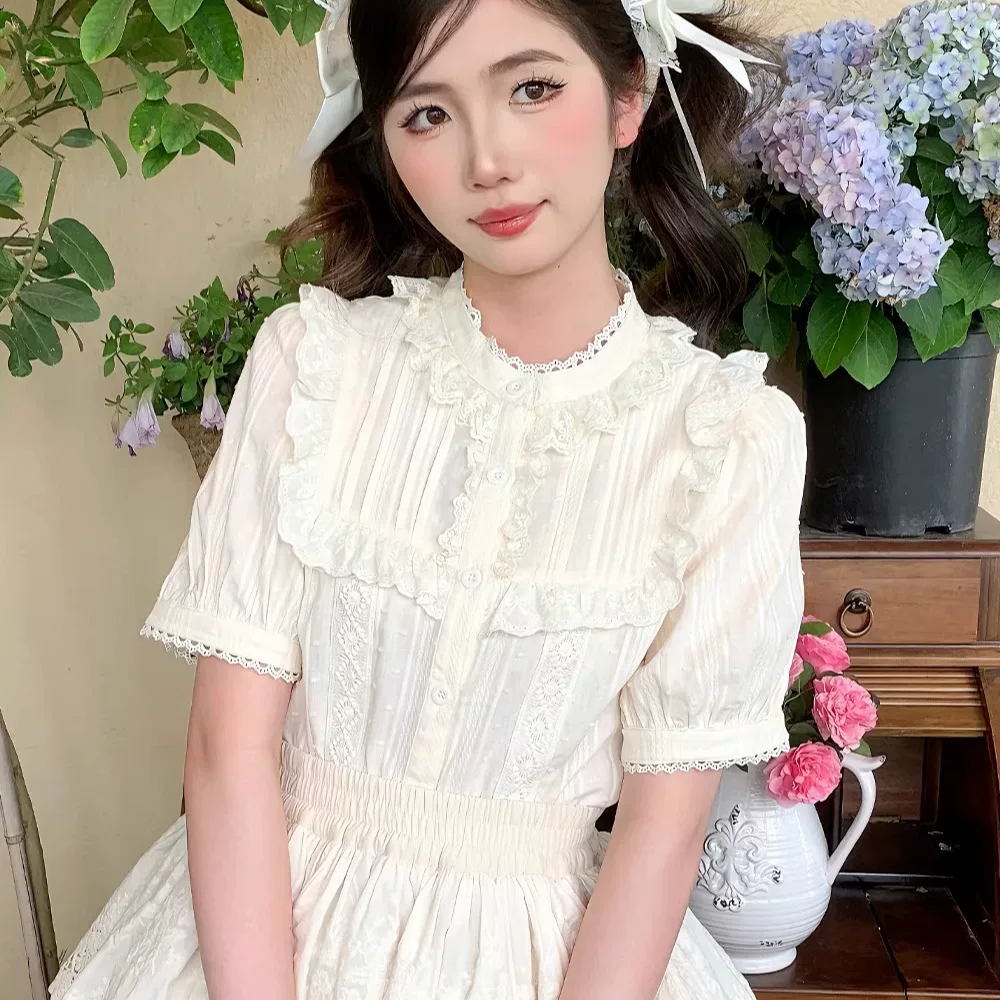 Cotton cute shirt, Lolita style