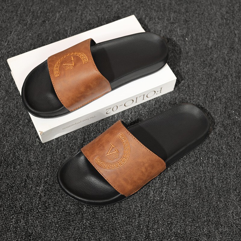 Suitable for Mufendi Mukuqi Co-Branded Tlv Slippers for Men, 2026 Half-V Embroidered Slide Sandals, Summer Cool Slippers for Men