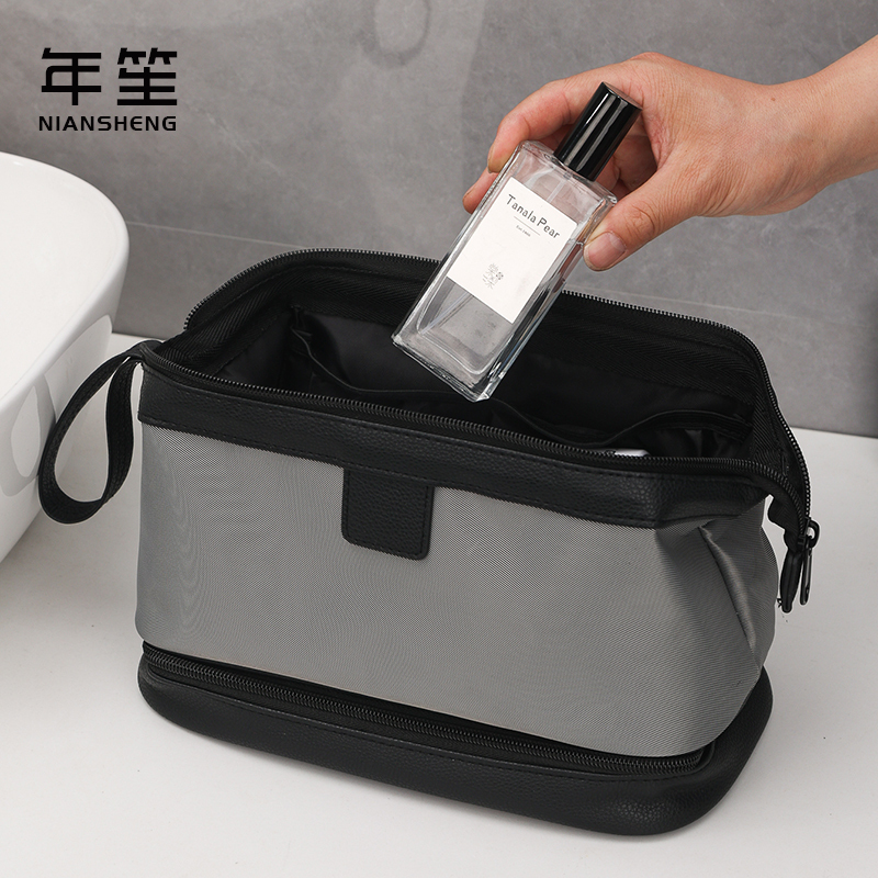 Dry and Wet Separation Travel Toiletry Bag for Men on Business Trips, High-End Large-Capacity Cosmetic Bag, Waterproof Storage Bag, Shower Bag