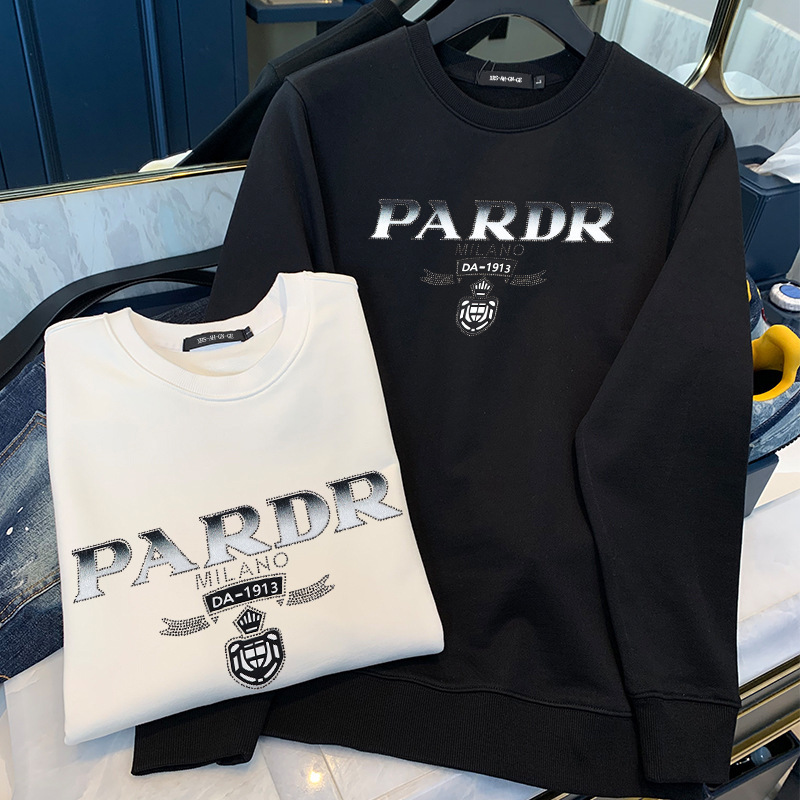 Dayinwang Prada Men's Collaboration Sweatshirt Winter Pure Cotton Long-Sleeve Crew Neck Pullover Jacket