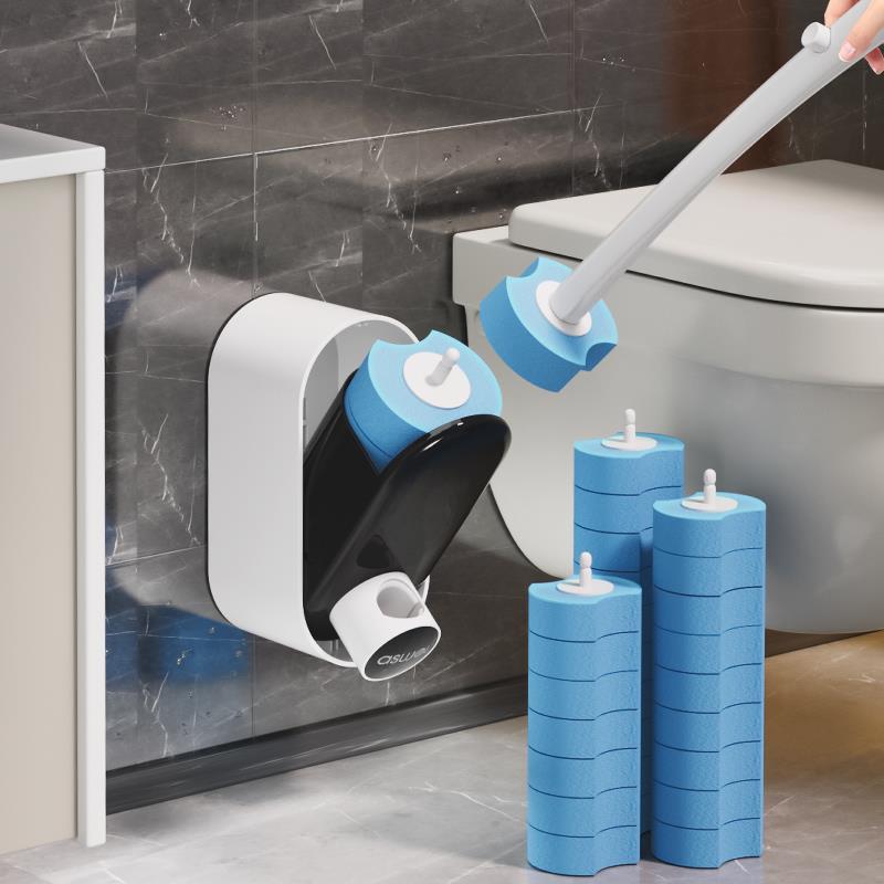 Disposable toilet brush toilet brush household no dead angle bathroom cleaning set throwable wall-mounted god