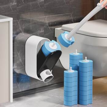 Disposable toilet brush toilet brush household no dead angle bathroom cleaning set throwable wall-mounted god