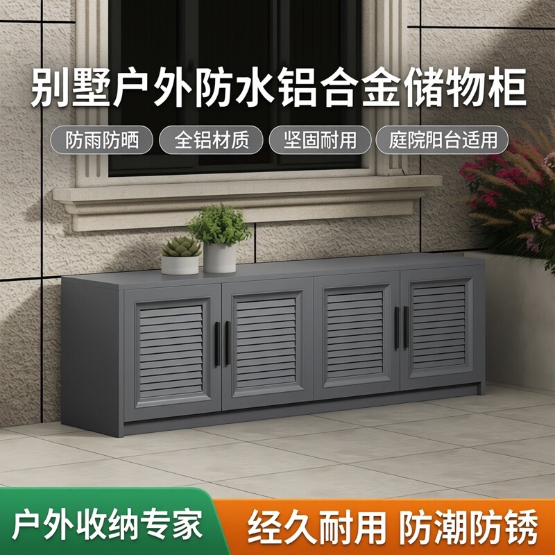 Villa Outdoor Yard Waterproof and Sun-Proof All-Aluminum Alloy Storage Cabinet Outdoor Courtyard Rain-Proof Balcony Garden Storage Cabinet Villa Outdoor Yard Waterproof and Sun-Proof All-Aluminum Alloy Storage Cabinet Outdoor Courtyard Rain-Proof Balcony Garden Storage Cabinet