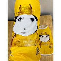 The clothes that the kitten wears are bold, Dragon clothes, dog and cat pet vest are Small Size Dogs abstract and funny in summer.